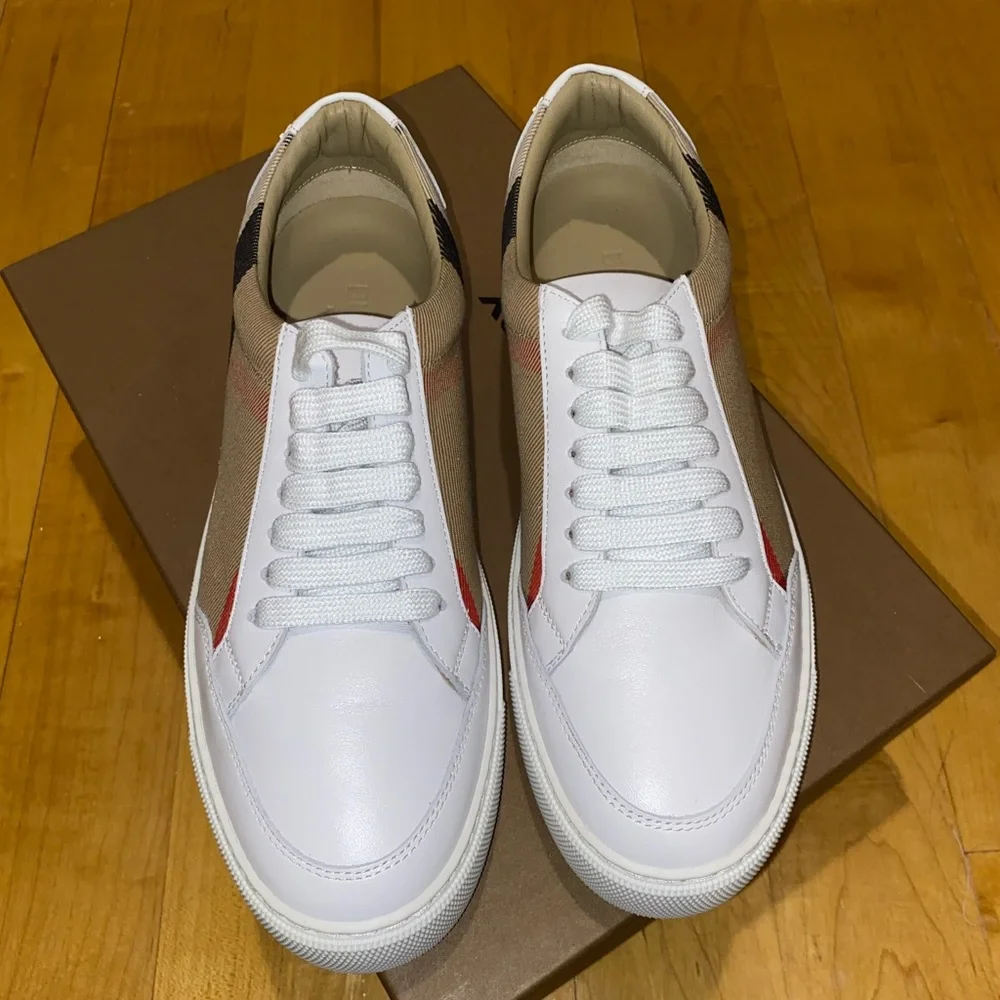 Classic Burberry sneakers worn once. Comes with box. 100% authentic. - Picture 4 of 8
